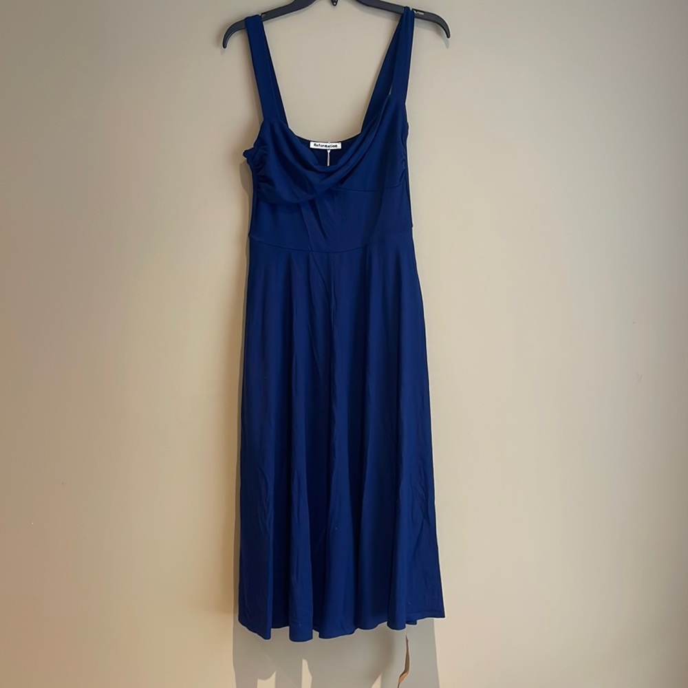 Reformation Dark Blue Jersey Dress Size Medium